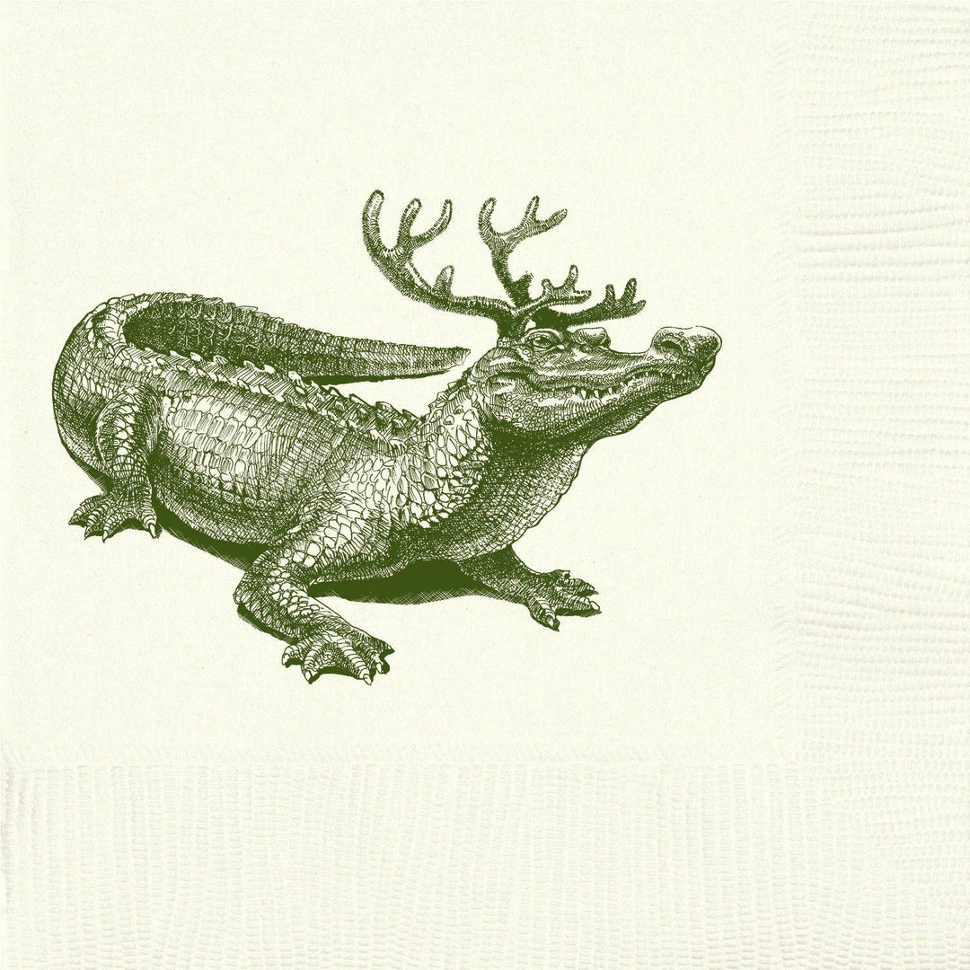 Christmas Gator Cocktail Napkins | Alexa Pulitzer