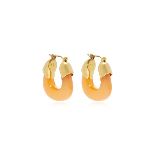 Mini Organic Hoops in Tangerine | Lizzie Fortunato