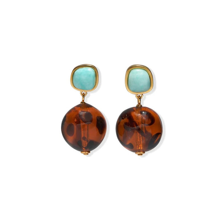 Pia Earrings in Leopard | Lizzie Fortunato