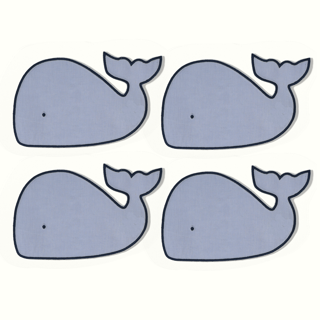 Whale Cocktail Napkins, Set of 4 | House of Gleason