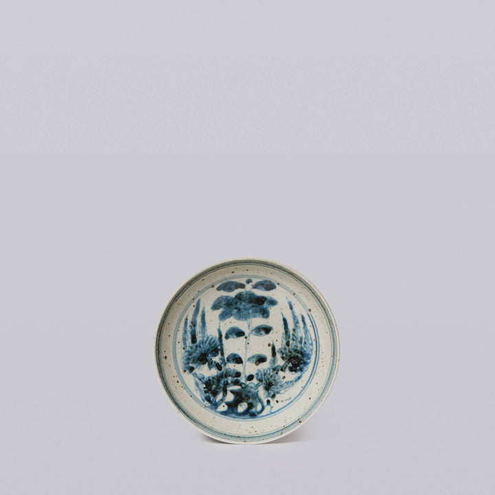 Blue and White Porcelain Floral Bouquet Dish