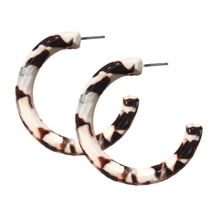 Cocoa Hoop Statement Earrings
