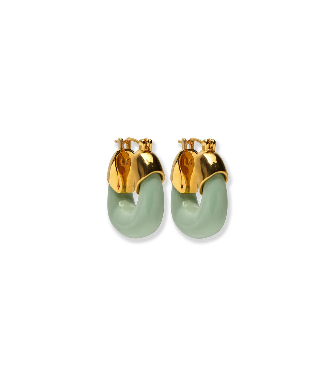 Mini Organic Hoops in Seafoam | Lizzie Fortunato