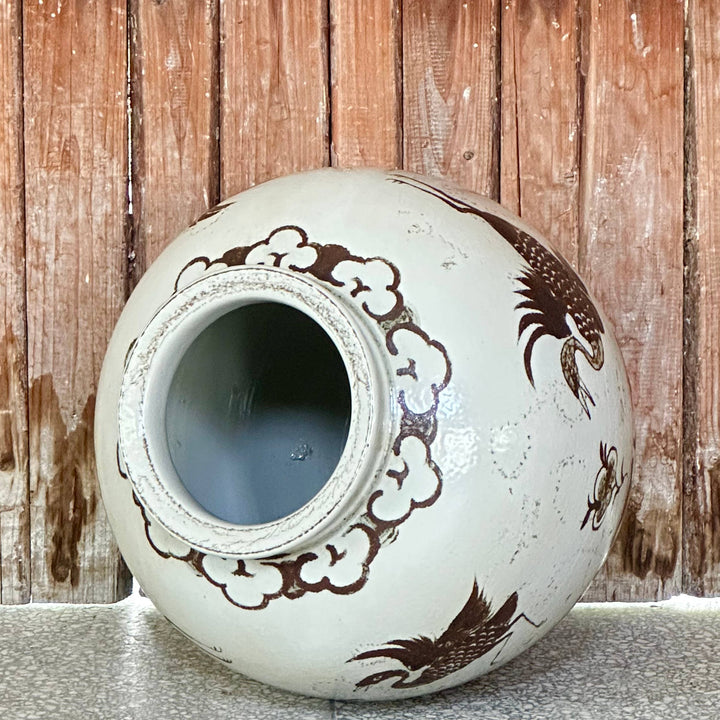 Porcelain Jar, Crane