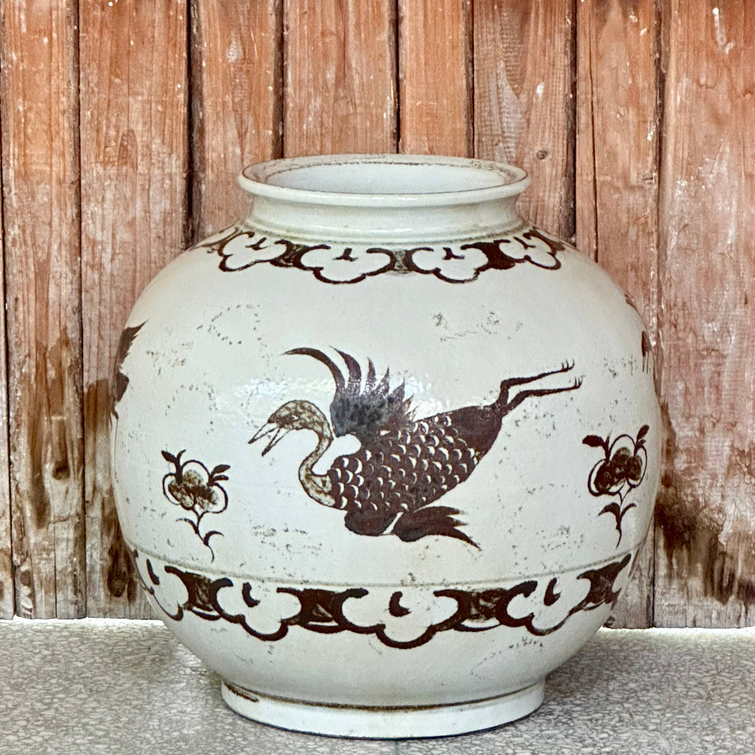 Porcelain Jar, Crane