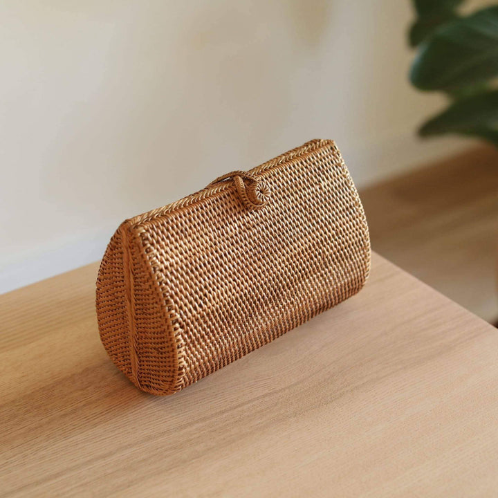 Envelope Rattan Clutch