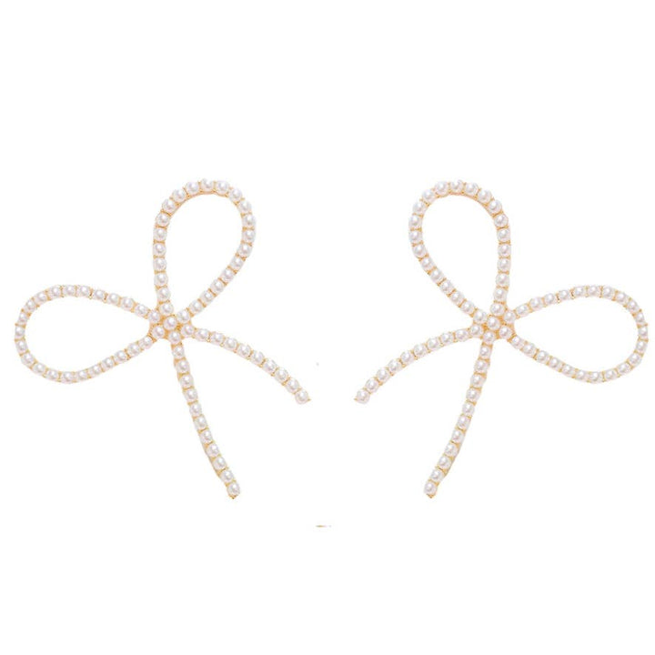 Pearl Bow Earrings