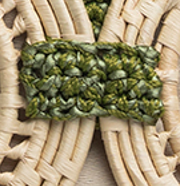 Rattan Circles Bag, Green