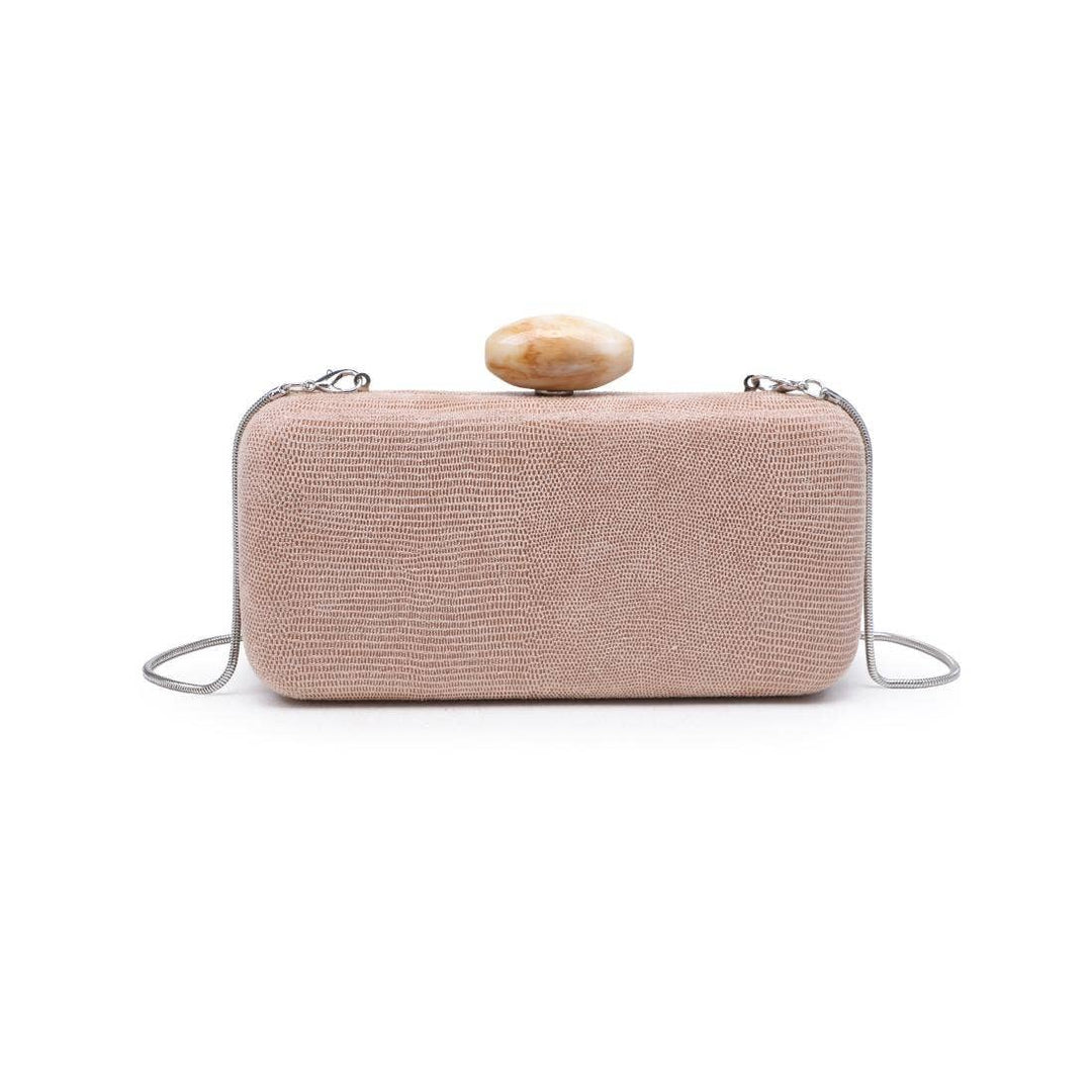 Stone Evening Bag in Chocolate or Natural