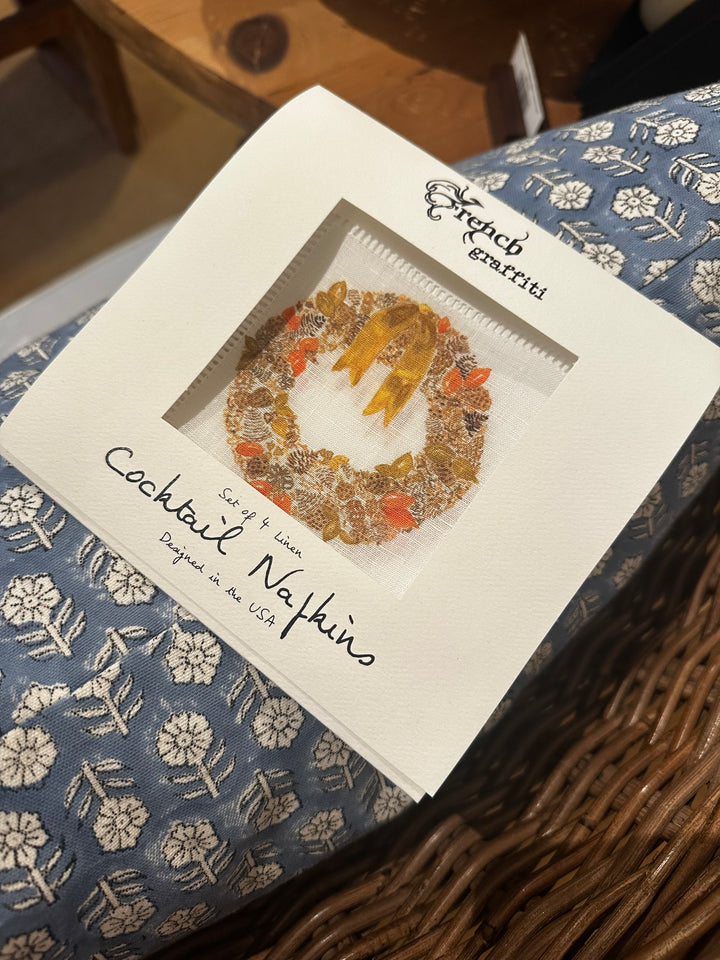 Fall Wreath Cocktail Napkins
