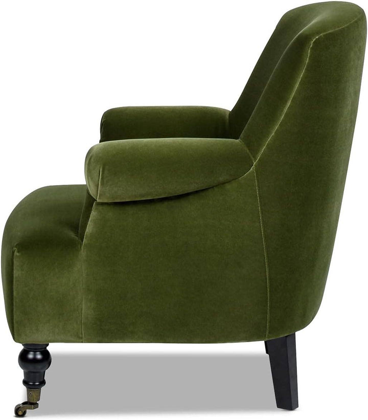 Eloise Arm Chair, Moss Green Velvet