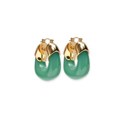 Organic Hoops in Sage | Lizzie Fortunato