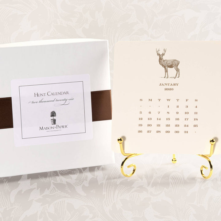 2026 Hunt Calendar with Easel| Maison de Papier