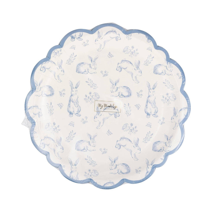 Bunny Toile Plates, 8”