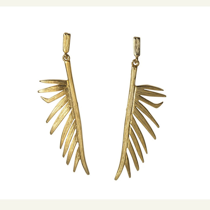 Split Palmetto Frond Earrings | Goldbug Collection