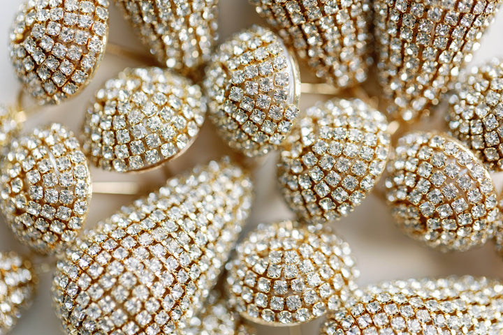 Rhinestone Wrapped Drop Earrings