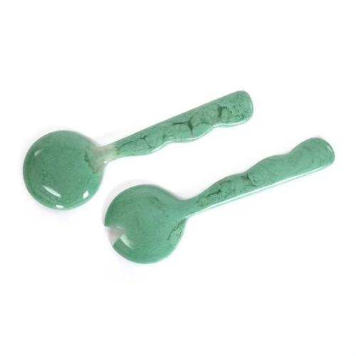 Resin Salad Server Set, Green
