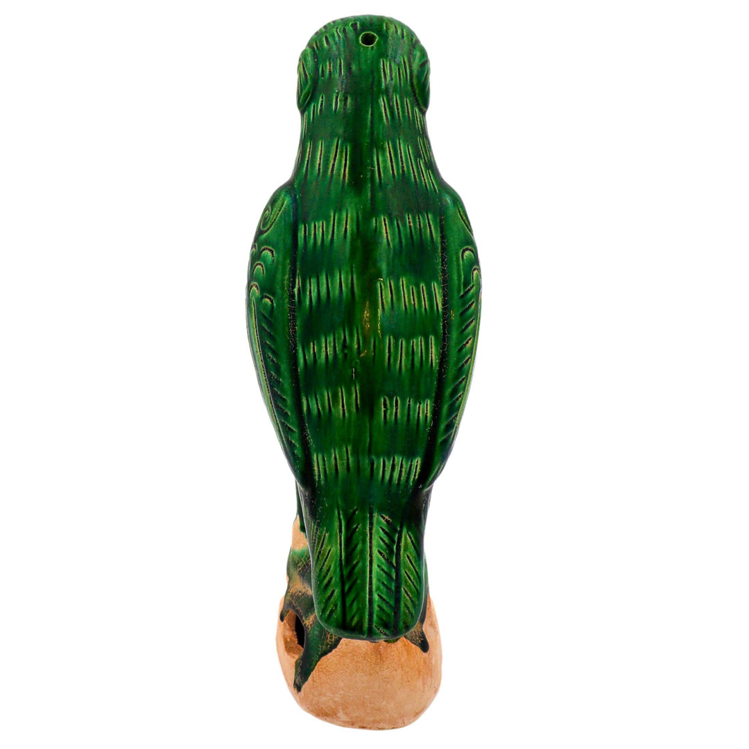 Hand Painted Ceramic Parrot, Green