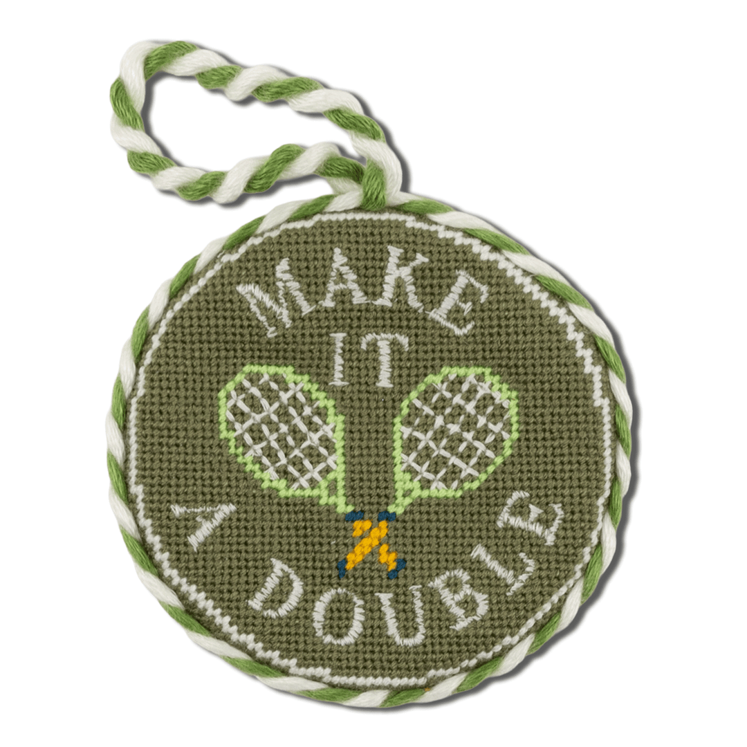 'Make it a Double' Needlepoint Ornament