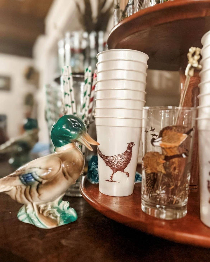 Pheasant Pearlized Cups, Set of 12 | Alexa Pulitzer