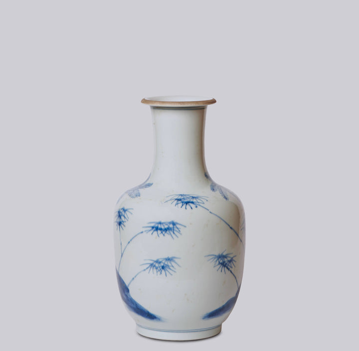 Bamboo Blue and White Porcelain Vase