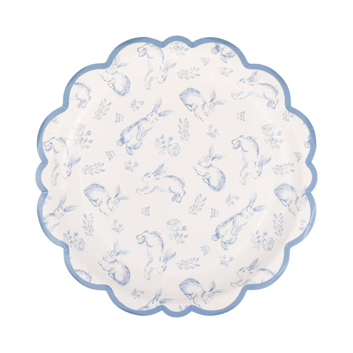 Bunny Toile Plates, 8”