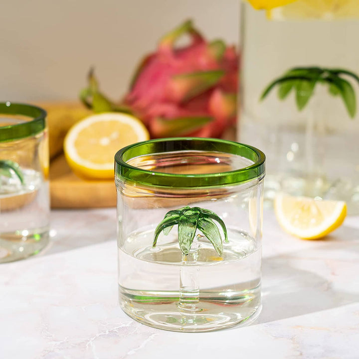 Palm Tree Glasses S/4