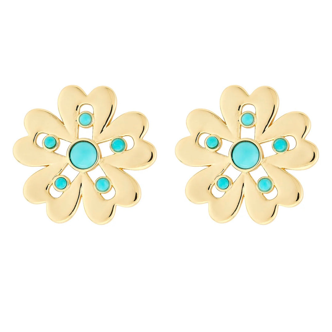 Majorelle Turquoise Stud Earrings | ASHA