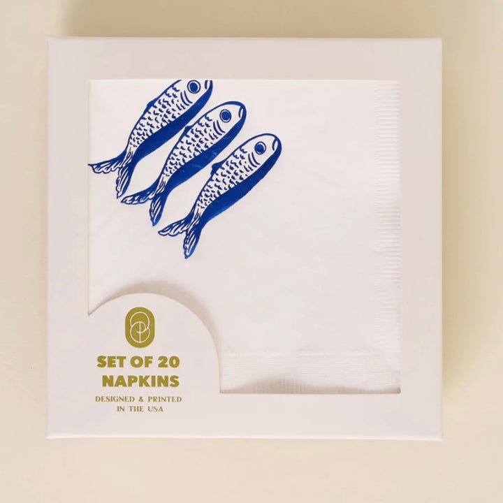 Sardines Cocktail Napkins, S/20