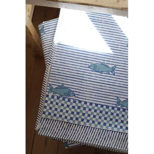 Tablecloth in Saltwater Stripe, 60x90