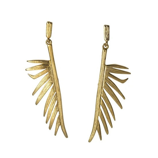 Split Palmetto Frond Earrings | Goldbug Collection