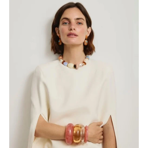 Ridge Cuff in Marbled Grapefruit | Lizzie Fortunato