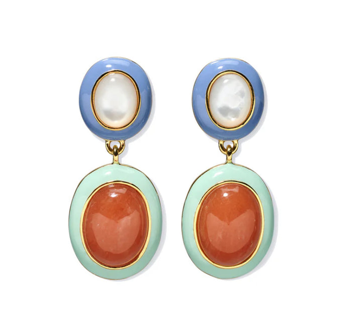 Papaya Earrings in Peach | Lizzie Fortunato