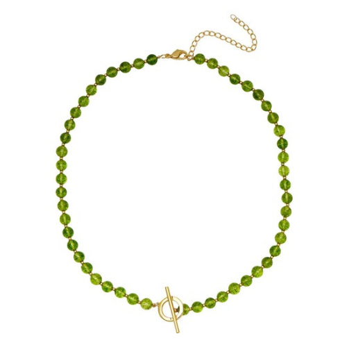 Peridot Gemstone Toggle Charm Necklace | Goldbug Collection