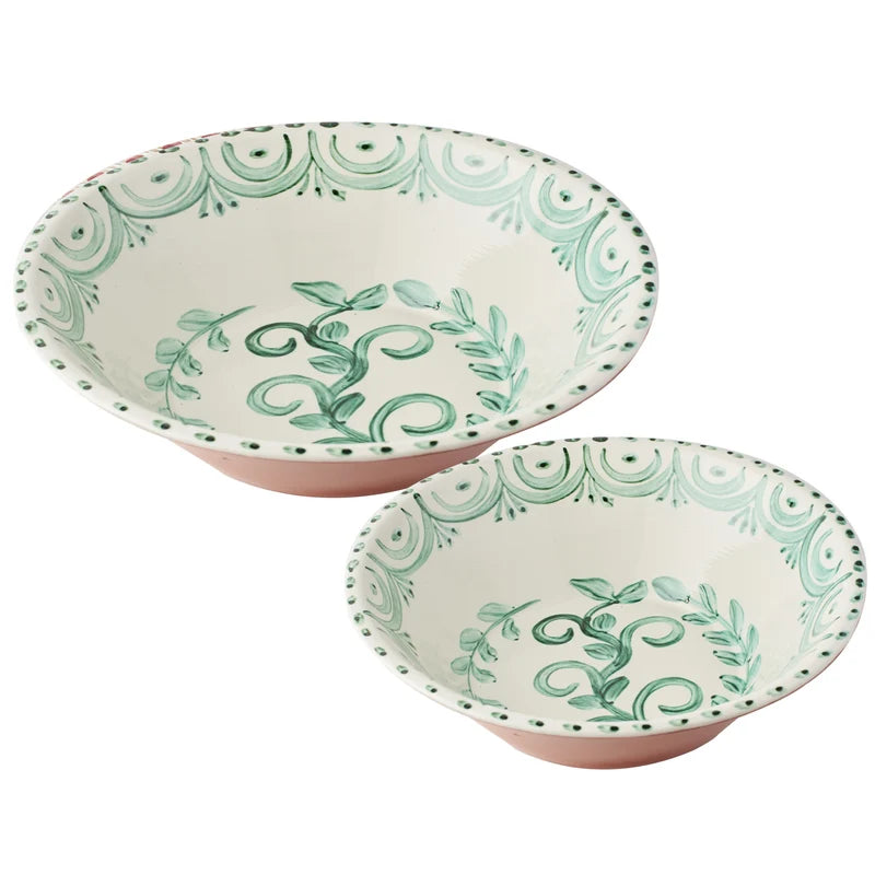 Casa Nuno Bowl, Green/White