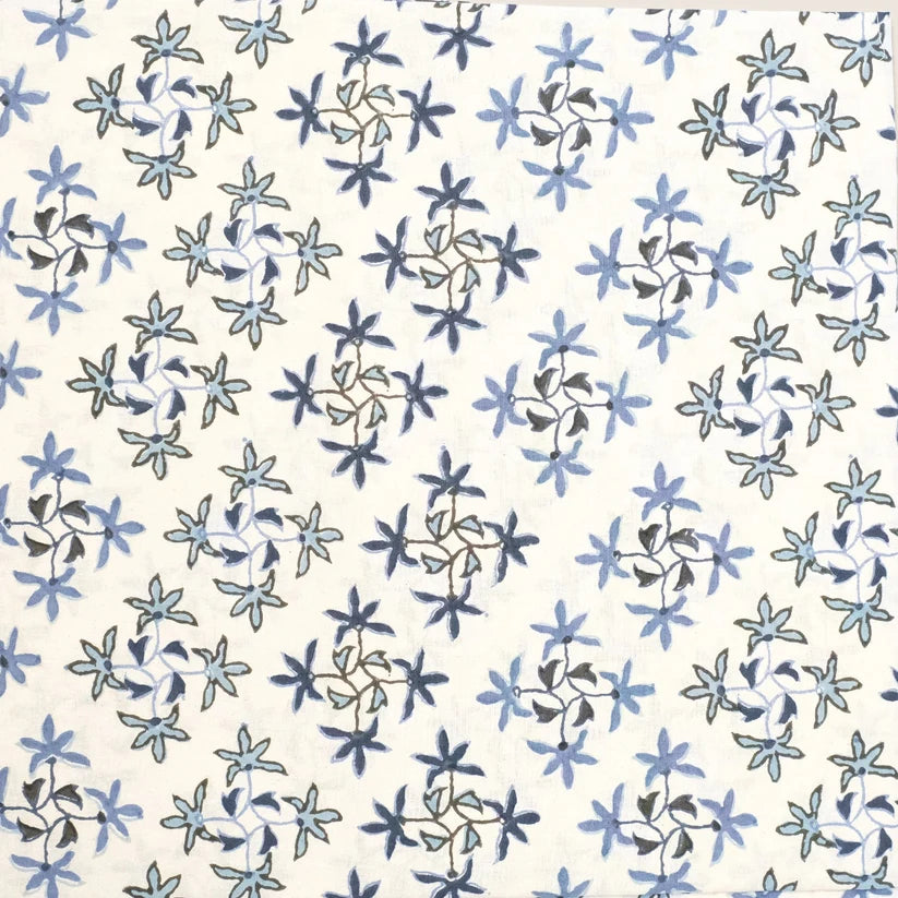 Celeste Tablecloth in Lapis, 108" Round | Maison Venu