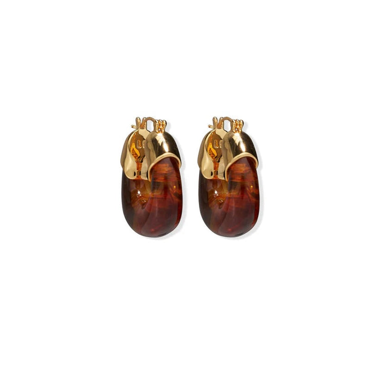 Mini Organic Hoops in Tortoise | Lizzie Fortunato