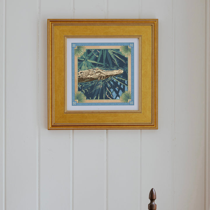 Blue Ocmulgee Gator Framed Print | Austin Williams Art