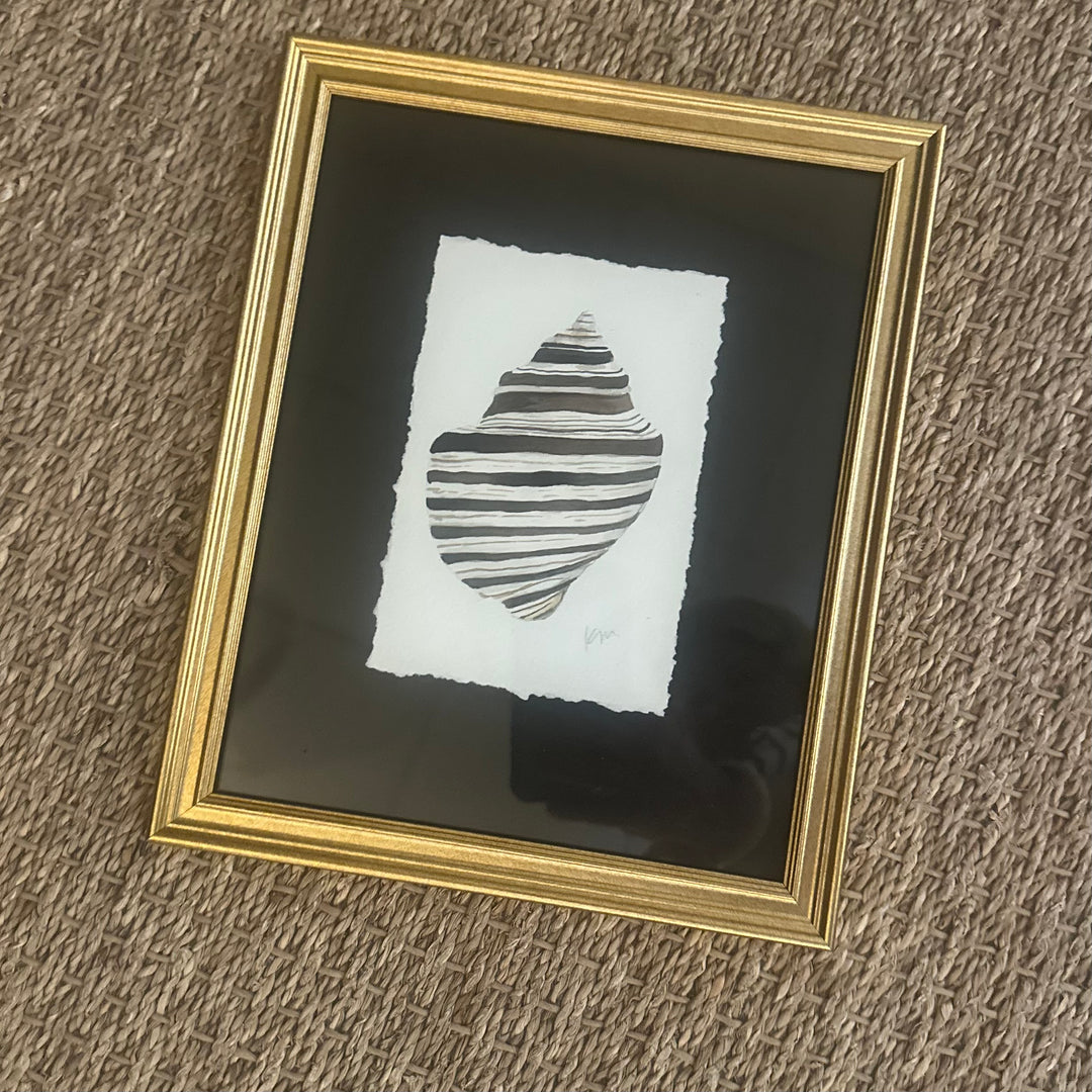 Original Shell Artwork by Kara McKean, Framed #4
