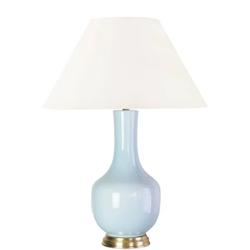 Georgia Table Lamp with Empire Lampshade, Sky Blue