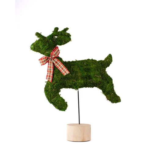 Leaping Deer in Moss