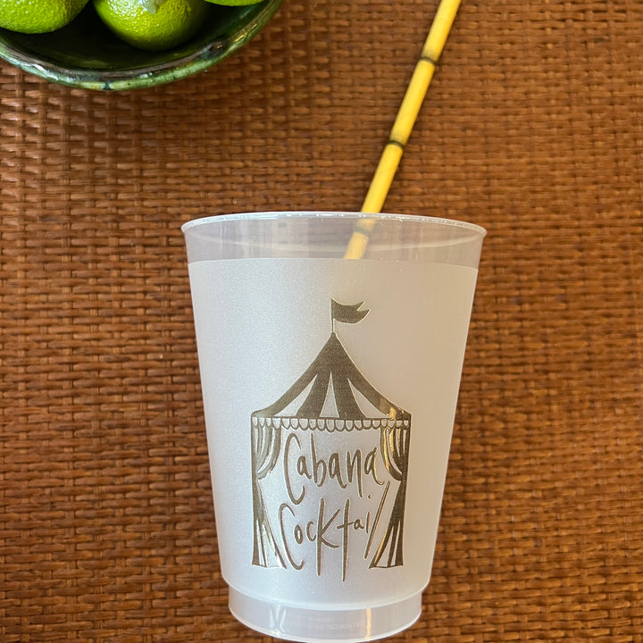 "Cabana Cocktail" Frosted Cups, S/10 | H&H X Fete Papier