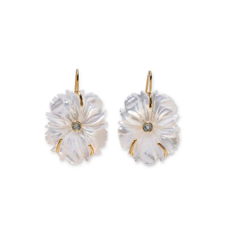 New Bloom Earrings in Mother of Pearl | Lizzie Fortunato