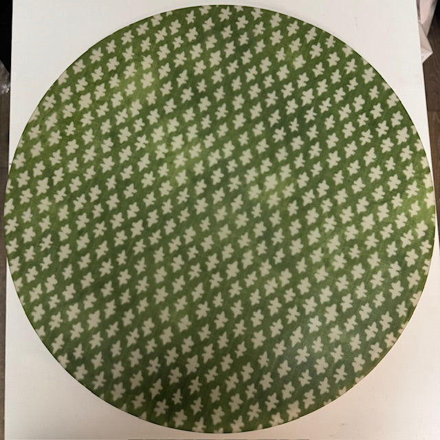 Custom Lazy Susan in Green Pattern
