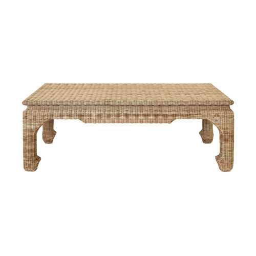 Guinevere Ming Coffee Table, Rattan | Worlds Away