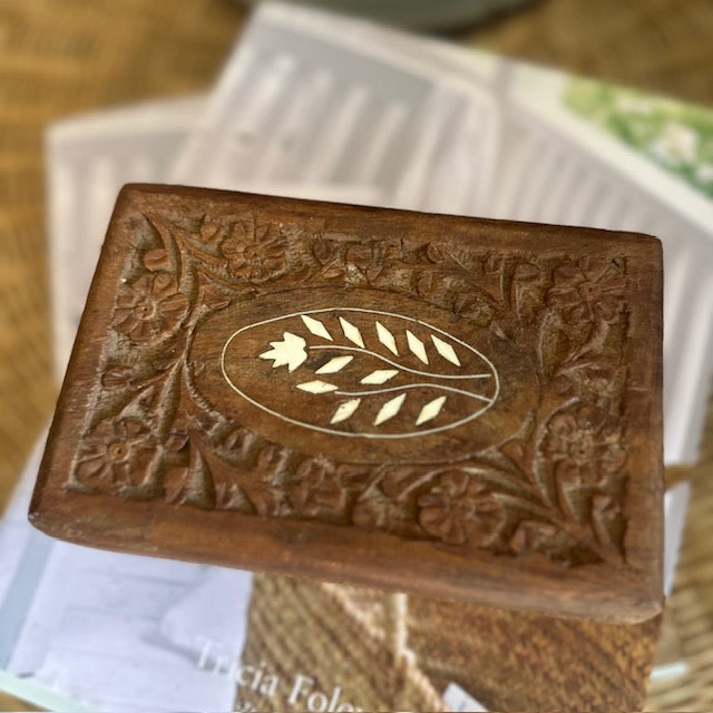 Vintage Carved Wood Box