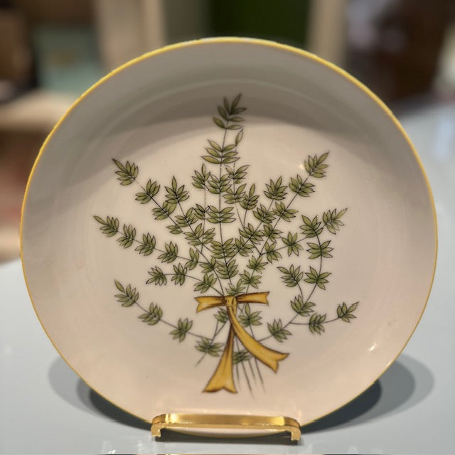 Vintage Herb Salad Plates, Set of 4