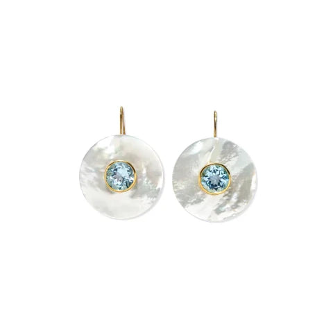 Taj Earrings in Blue Topaz | Lizzie Fortunato