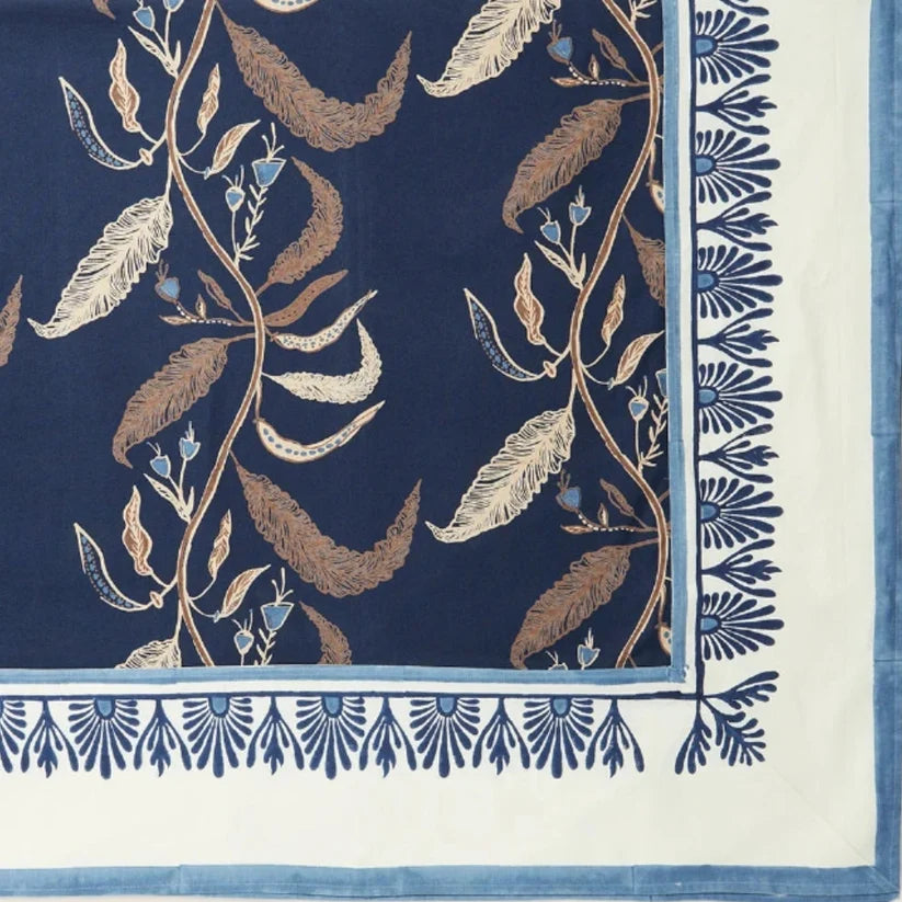 Tuileries Tablecloth in Woodsy, 108" Round | Maison Venu