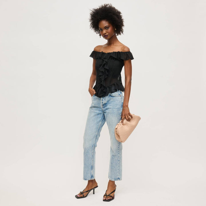 Tate Woven Clutch in Natural